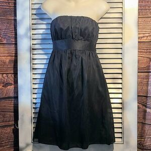 NWT Gap Sz 0 Silk Black Sleeveless Dress